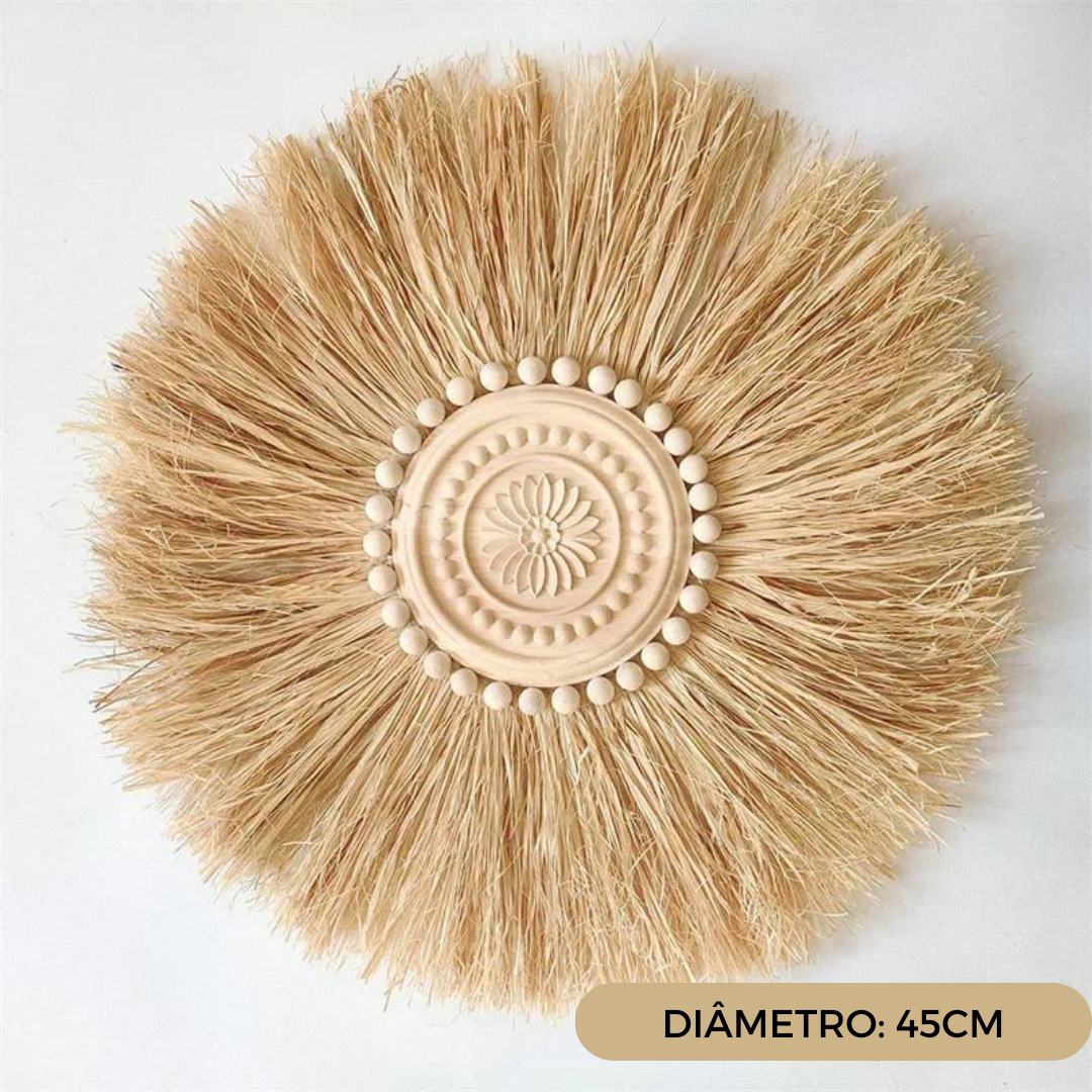 Decoração de Parede em Palha natural